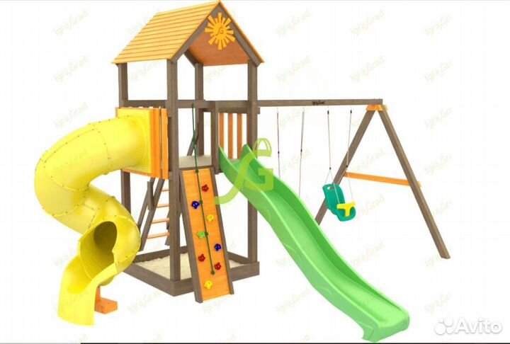 Детская площадка Панда Фани с винтовой трубой