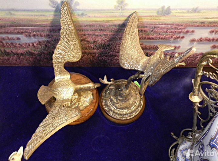 Орлы.Статуэтка.Декор.Латунь.Декор.Индия.Англия