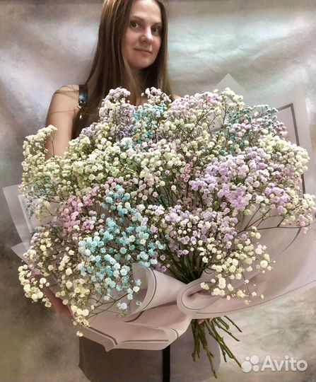 Букет с гипсофилой доставка