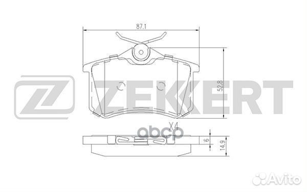 Колодки торм. диск. задн. Audi A4 III 00- A6 I