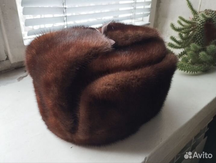 Шапка ушанка норковая мужская