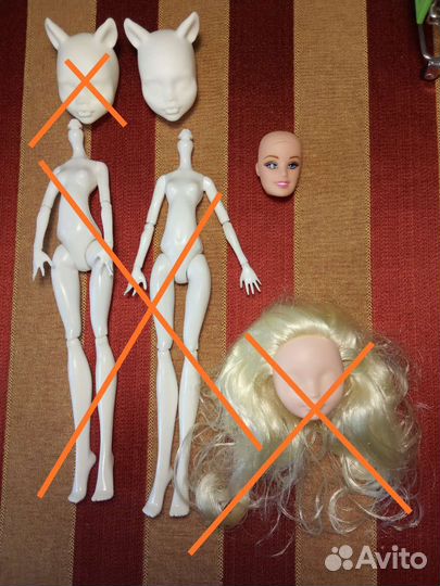 Головы монстер хай и Барби не оригинал