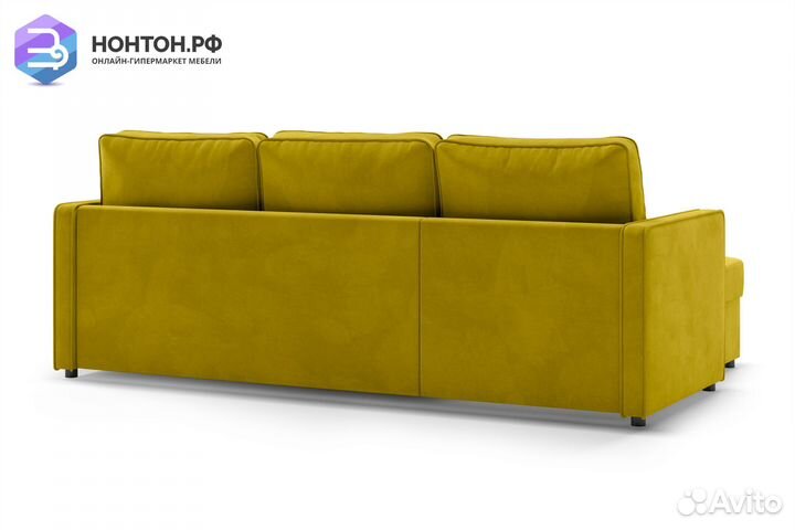 Диван угловой тик-так Модо горчичный