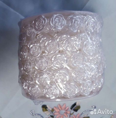 Тесьма из страз и розочек (бусы)для оформления