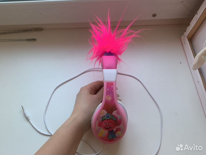 Детские проводные наушники тролли