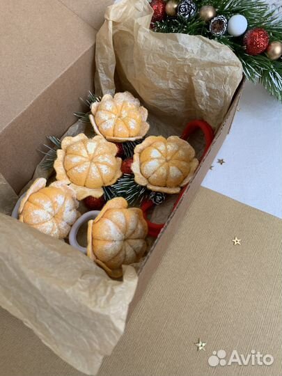 Бантики новогодние мандаринки