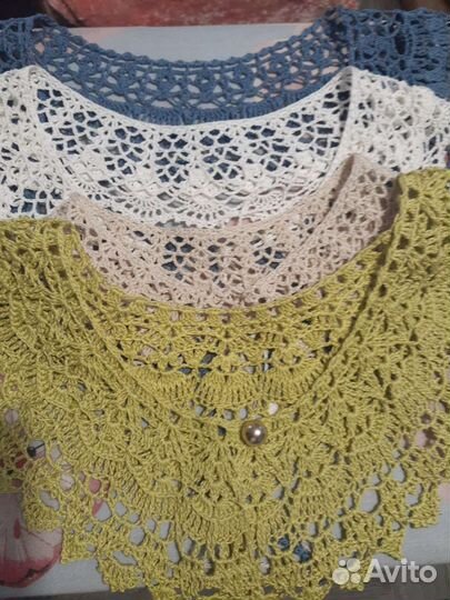 Воротнички вязанные крючком