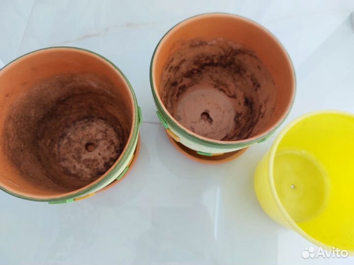 Горшки керамические для цветов б/у