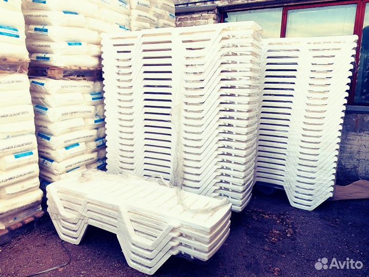 Пластиковый шезлонг лежак арт 6561652242525