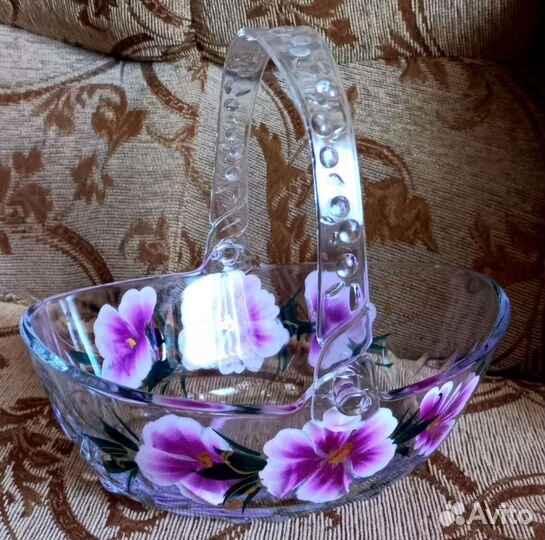 Конфетница хрустальная СССР