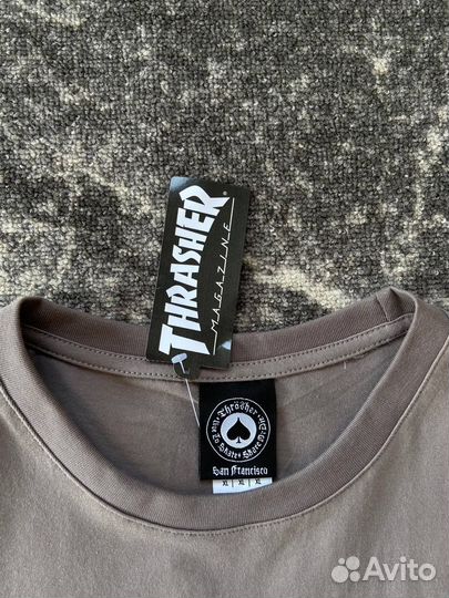 Футболка Thrasher Flame Logo “Brown”