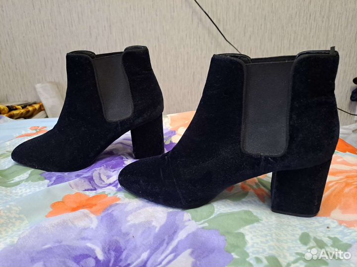 Ботильоны бархатные р. 39