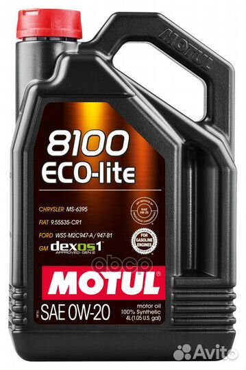 Motul 8100 Eco-lite 0W20 4л 108535/ 113492 motul