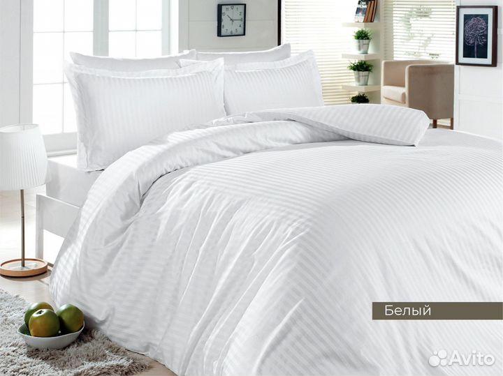 Постельное белье поплин-страйп 1,5сп / 2сп / Евро