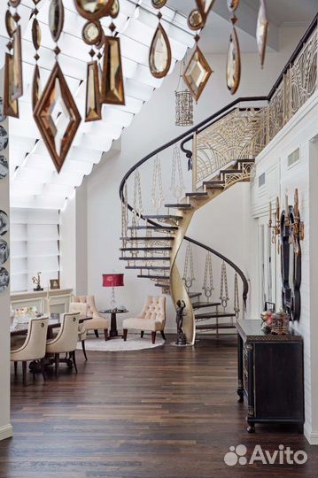 Лестница на металлокаркасе под ключ