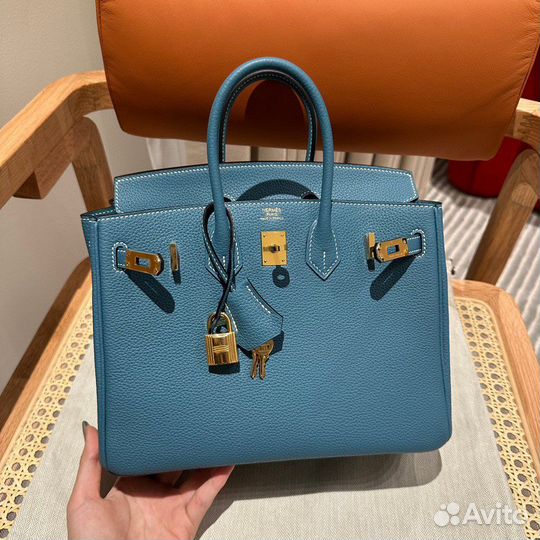 Сумка Hermes Birkin 25 см 18к Bleu Jean в наличии