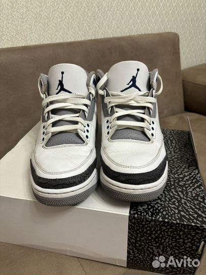 Кроссовки Air Jordan 3 Midnight Blue Оригинал