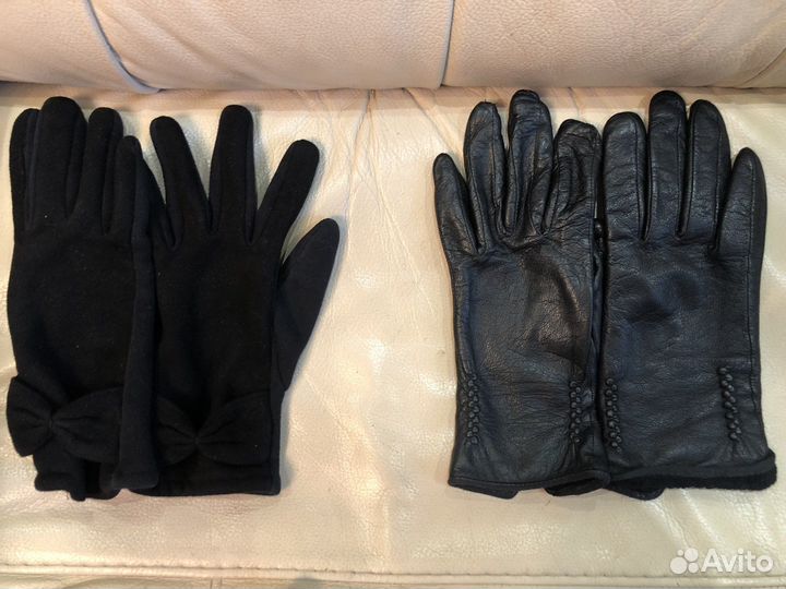 Перчатки кожаные новые женские