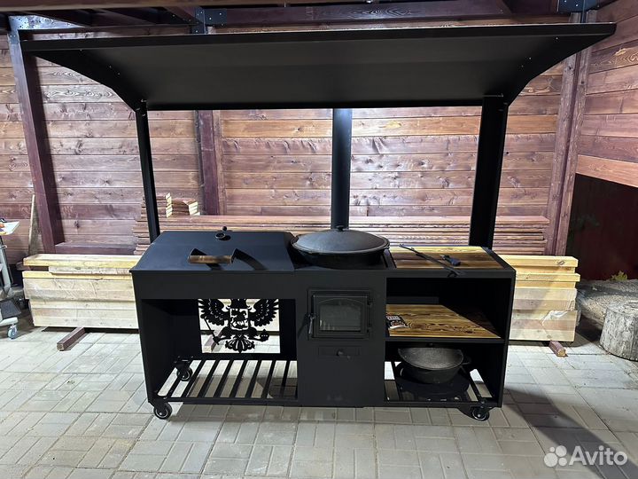 Мангал с крышей от производителя