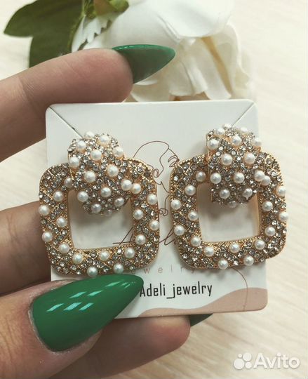 Серьги свадебные