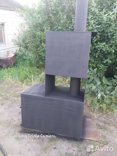 Печь для бани с баком