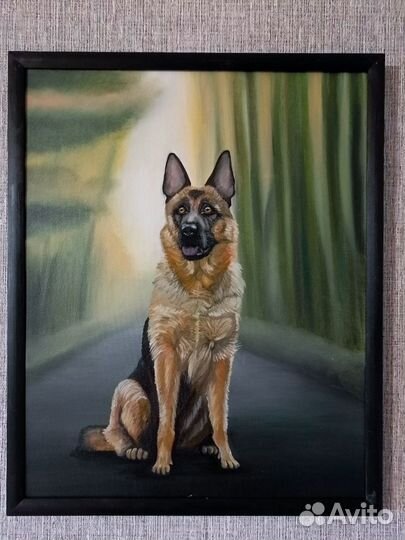 Картина собака 40х50