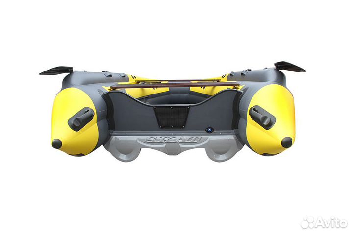 Лодка Skat Тритон 430Fi нд; желто-серая