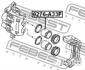 Поршень суппорта subaru impreza/legacy 00- пер