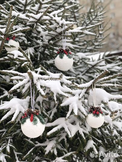 Новогодние игрушки, ёлочные шары ручной работы