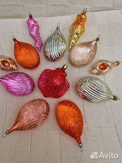 Елочные игрушки ссср.Ракушки