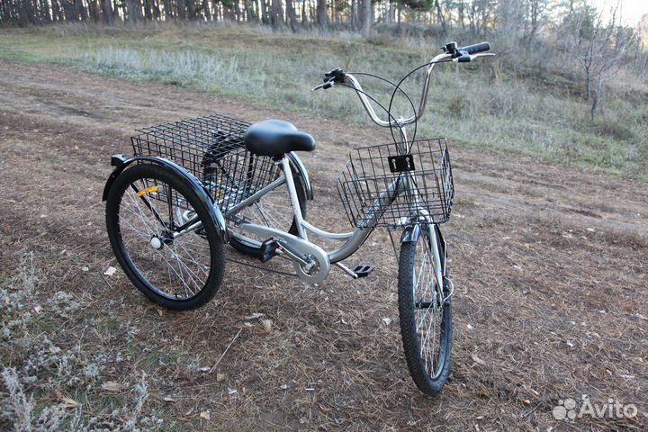 Удобный трехколесный велосипед для взрослых 26