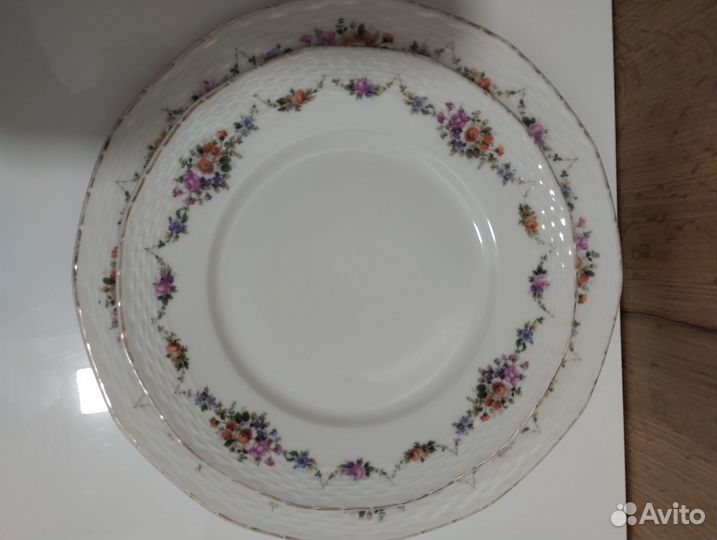 Три тарелки- антикварный Хутченройтер