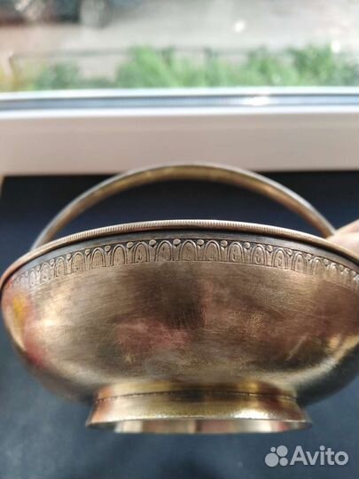 Ваза конфетница цветное стекло СССР