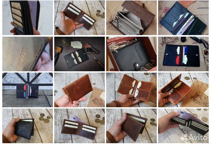Пошив кошельков из кожи на заказ/картхолдер/докхол