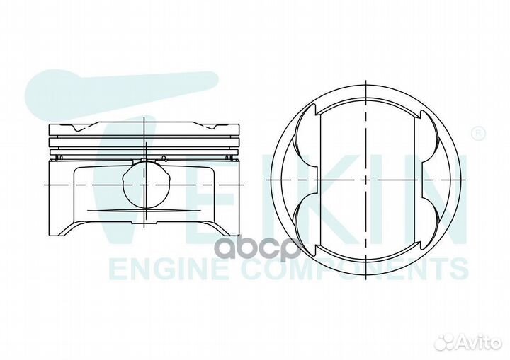 Поршни (к-т 4 шт) hyundai sonata/IX 35/tucson G