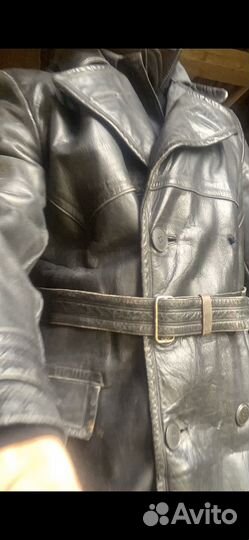 Кожаный плащ мужской ВОВ