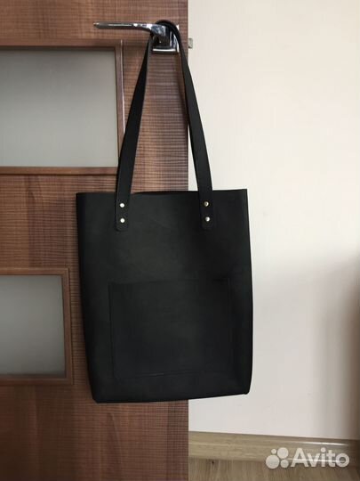 Шопер натуральная кожа черный для Juljia