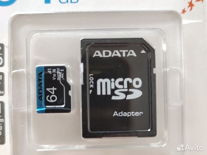 Карта памяти MicroSD 64gb
