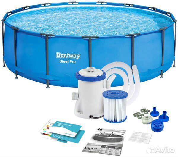 Каркасный бассейн 305х100 с фильтрующим насосом