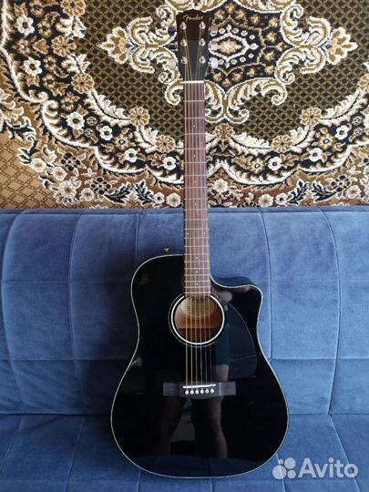 Электроакустическая гитара Fender cd60ce blk-ds-v2