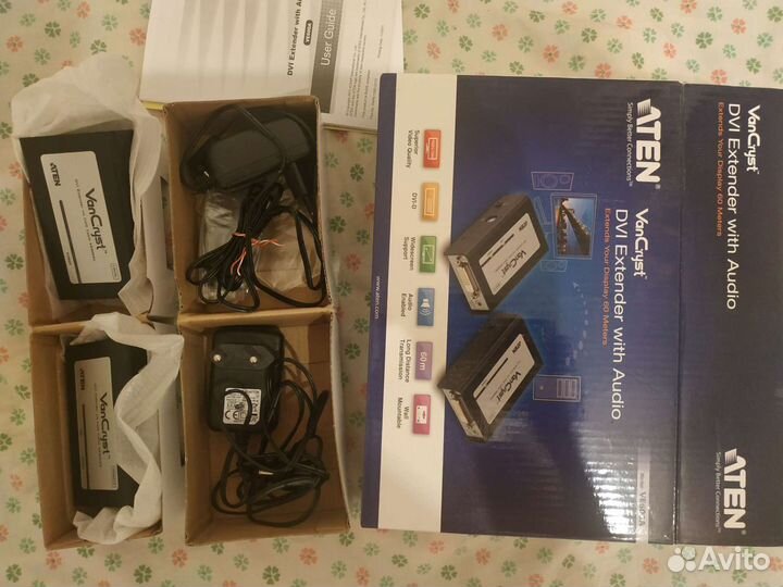 Удленитель dvi и аудио aten VE600A