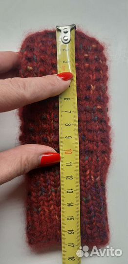 Варежки теплые ручной вязки