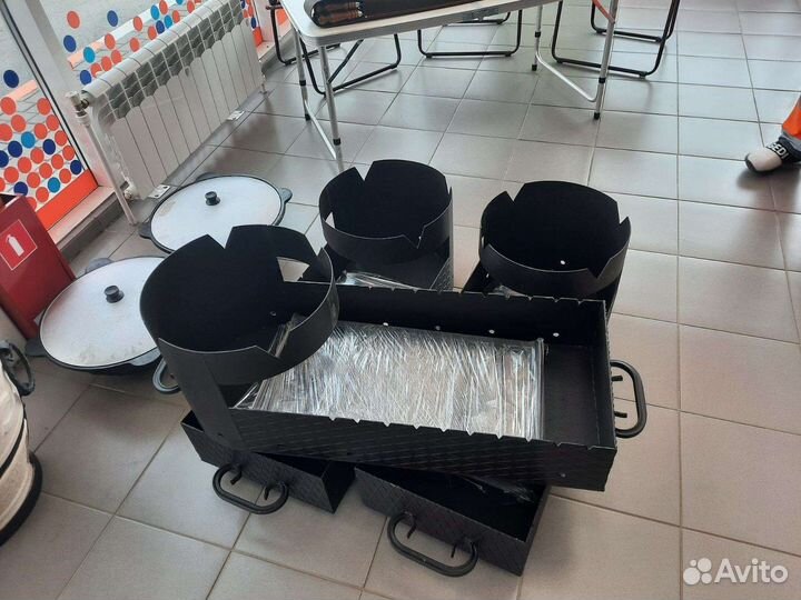 Мангал с печью под казан