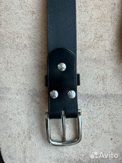 Ремень из кожи 35мм, ручная работа