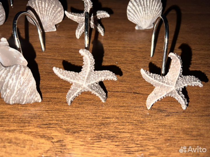 Набор крючков для ванной шторы керамика Турция