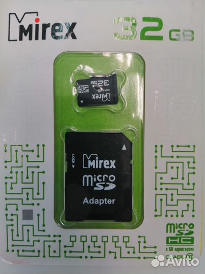 Карта памяти 32 Gb и адаптер
