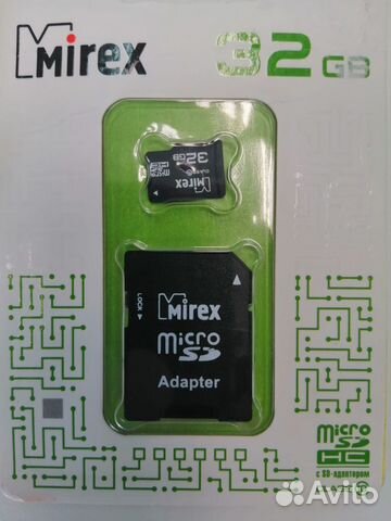 Карта памяти 32 Gb и адаптер