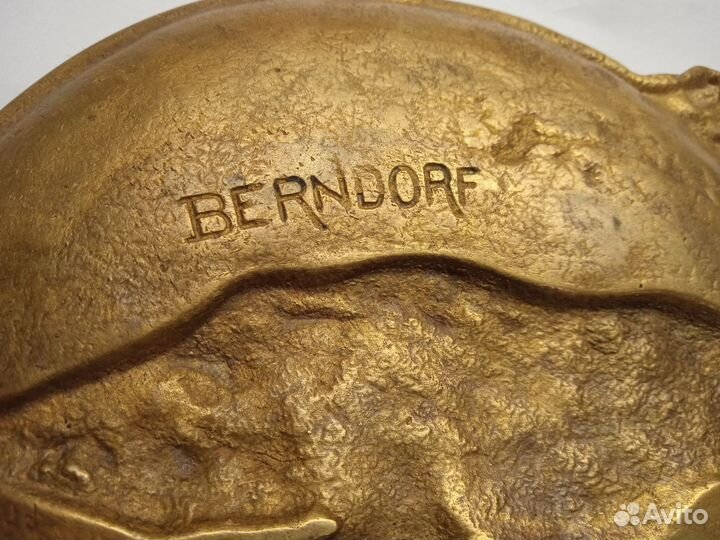 Антиквариат Пепельница бронза