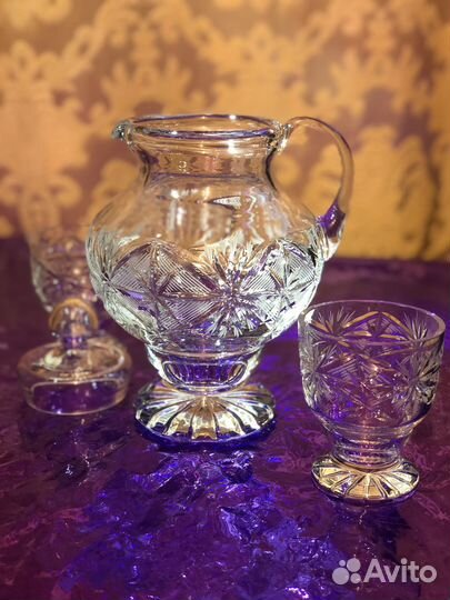 Графин и бокалы набор хрусталя