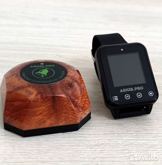 Кнопка вызова официанта Бургер с часами Элит